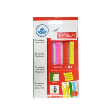 წებივანი ბალიშები - საგნების დასამაგრებელი - Tanex - Dough Adhesive Tack-It - 80 pcs - Colors