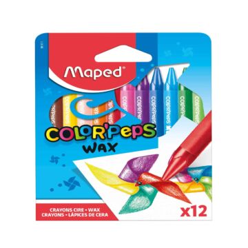 პასტელების ნაკრები - Maped - ColorPeps - Wax Crayons - 12 colors - 861011