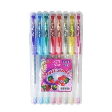 ფერადი კალმების ნაკრები - Hao Yue -  Pens Set - Smooth Writing - 8 colors