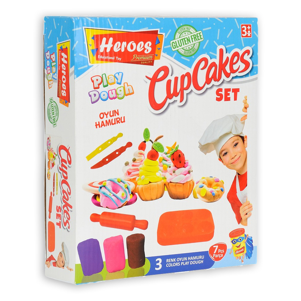 პლასტელინის და ფორმების ნაკრები - Heroes - CupCakes Set - Play Dough Set pg-80764color Multiple 