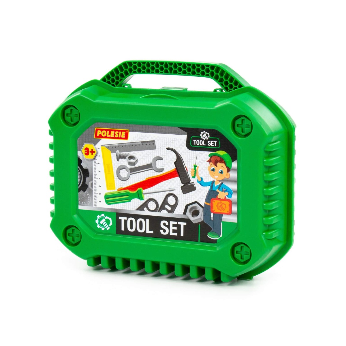 ხელსაწყოების ნაკრები (26ც.) - Polesie - Tool set, 26 pcs (case) pg-81147  color Green 