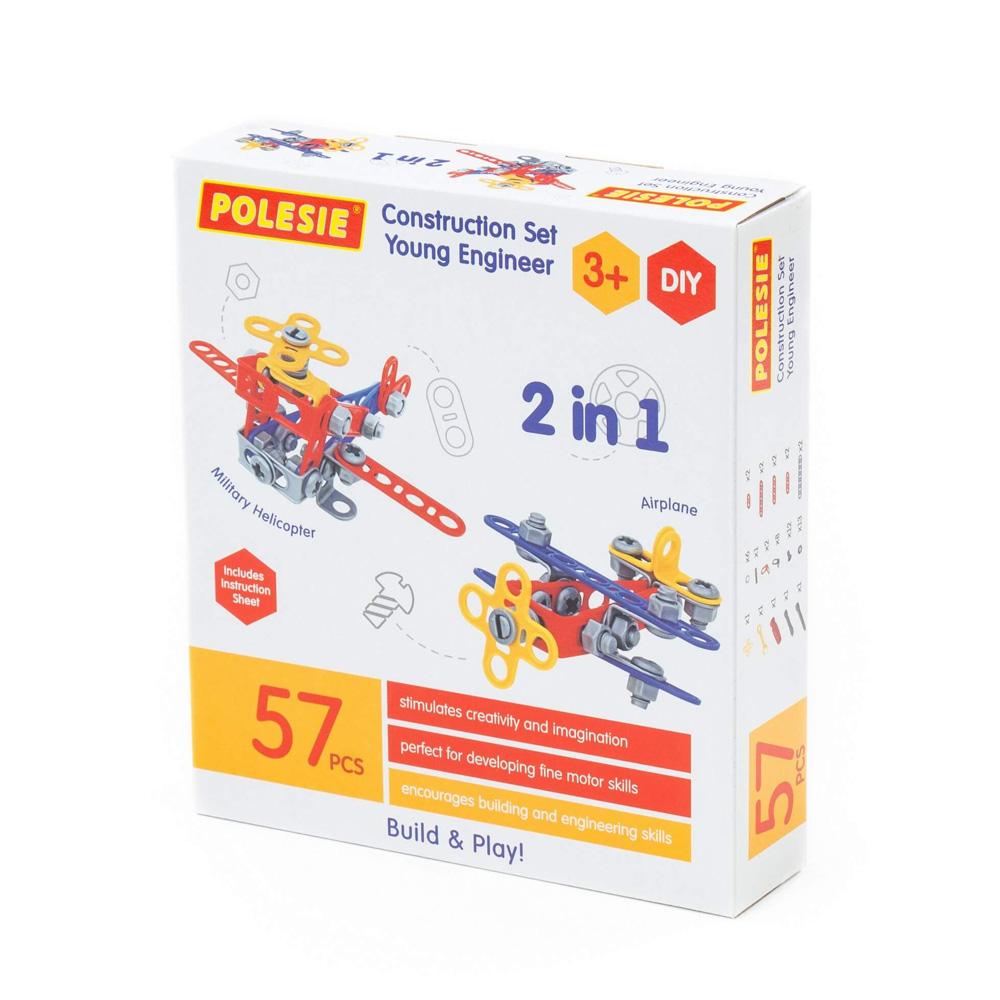 კონსტრუქტორი, 57 ცალი - Polesie - Construction set - Young Engineer - 57 pcs pg-81277color Multiple 
