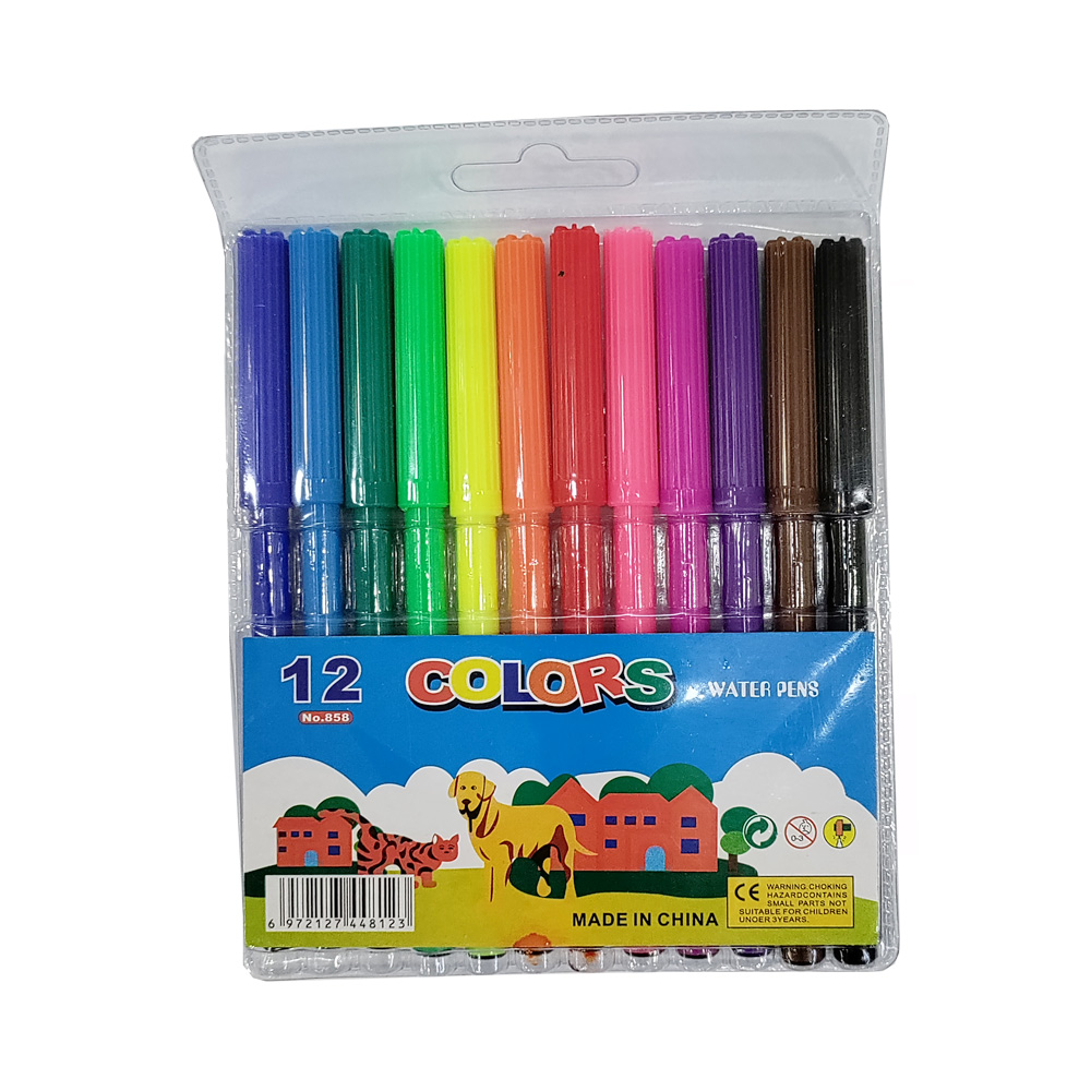 ფლომასტერების ნაკრები - Felt-Tip Pens Set - 12 colors pg-05822color მრავალფერიანი 