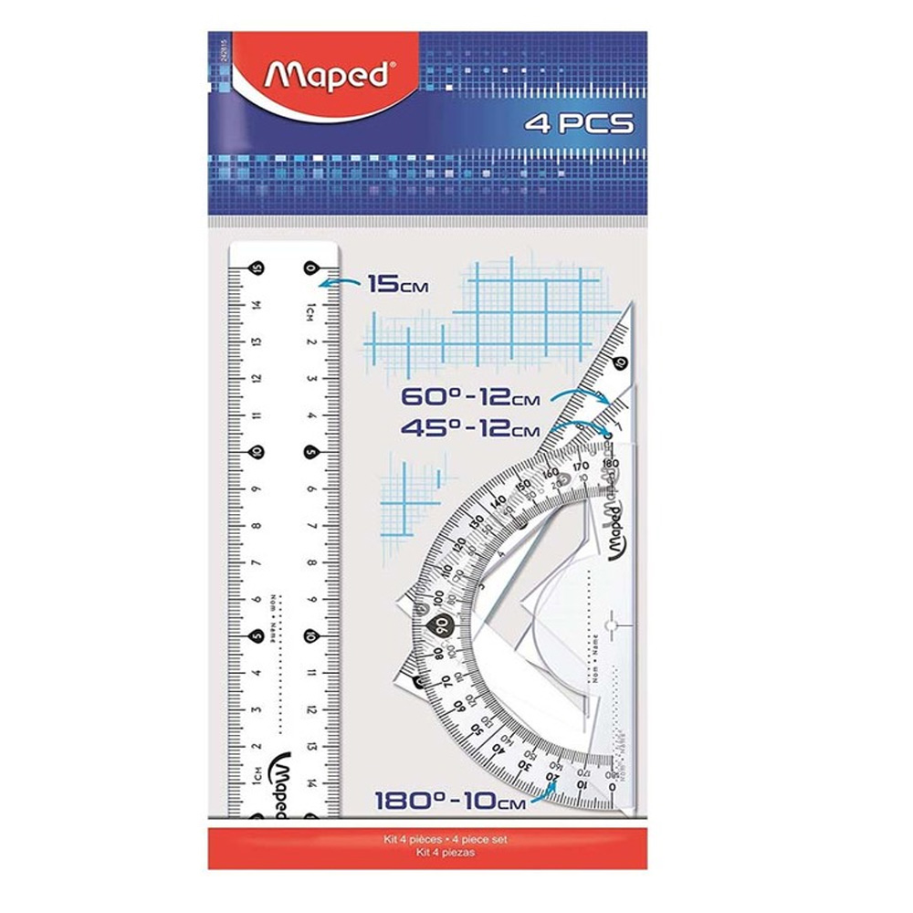 Maped - 242815 - Start Kit - სახაზავის ნაკრები 15 სმ pg-81838color გამჭივალე 