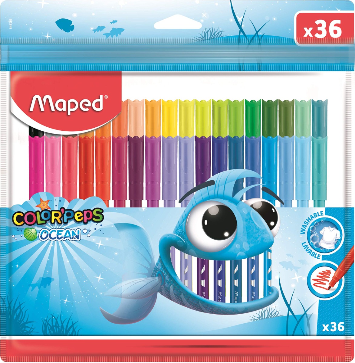 ფლომასტერების ნაკრები - Maped - 845725 - Color'Peps Ocean - 36 colors pg-81875color მრავალფერიანი 