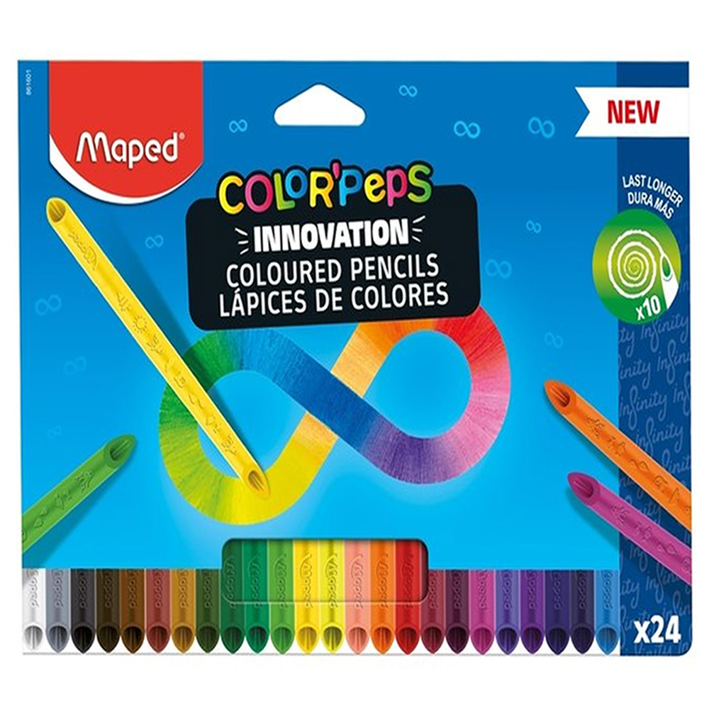 ფერადი ფანქრების ნაკრები - Maped - Color'Peps Infinity - 24 Colors - 861601 pg-81883color მრავალფერიანი 