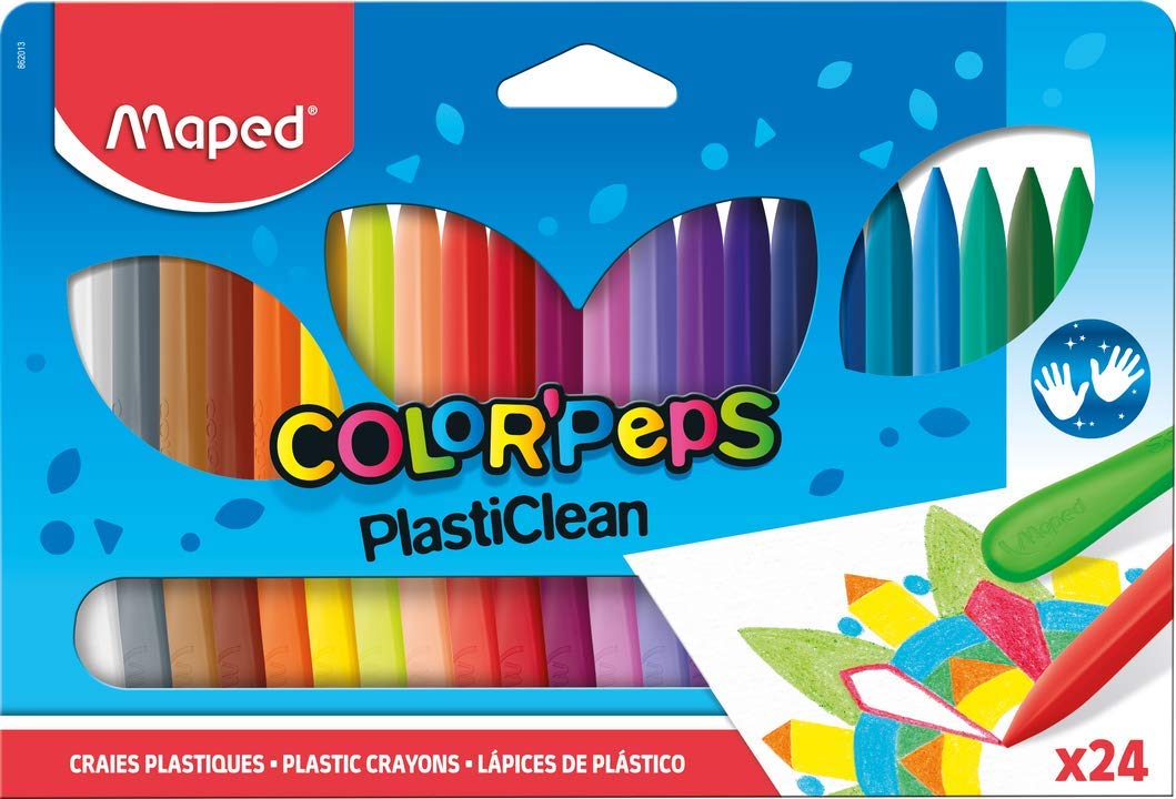 პასტელის ფანქარების ნაკრები - MAPED - 862013 Color Peps Plasticlean - 24 pcs pg-81887color მრავალფერიანი 