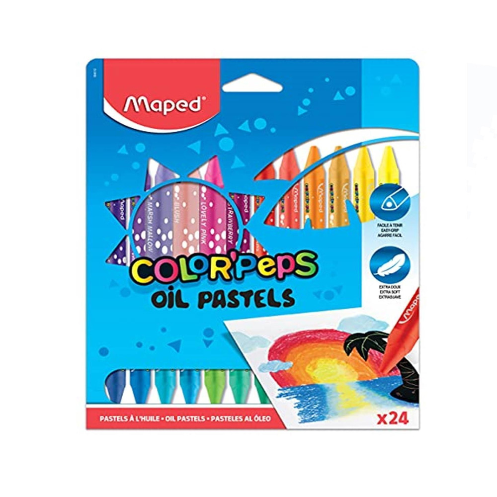 პასტელის ფანქარების ნაკრები - MAPED - 864012 - Color Peps Oil Pastels - 24 colors pg-81896color მრავალფერიანი 