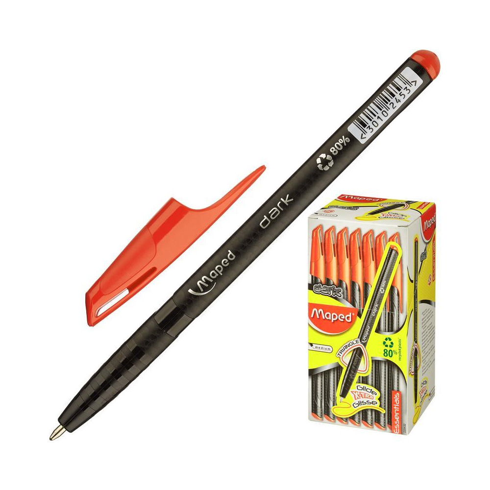 კალამი ბურთულიანი - Maped - Ballpoint Pen Essentials - 225432-NE - medium pg-81904color Red 