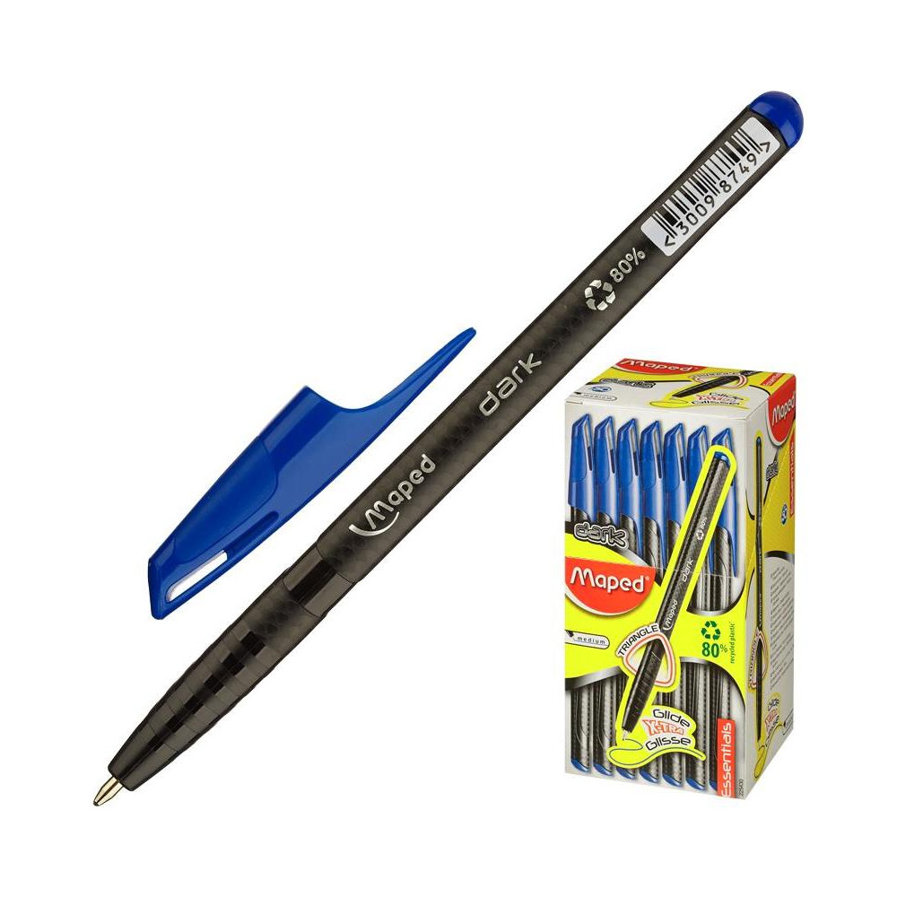 კალამი ბურთულიანი - Maped - Ballpoint Pen Essentials - 225430-NE - medium pg-81905color ლურჯი 