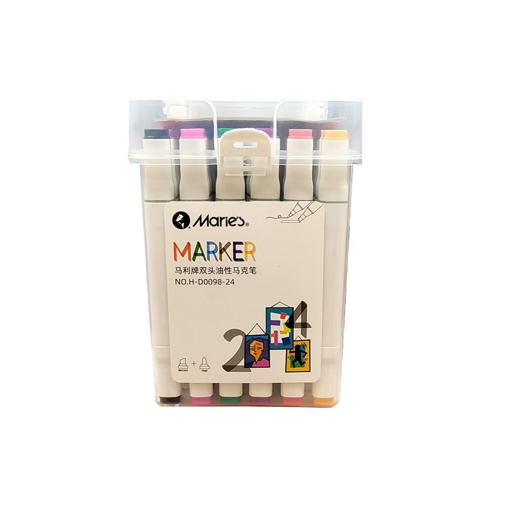 მარკერების ნაკრები - 24 ფერი - Maries -  Markers Colors Set - H-D0098-24 colors pg-82018 
