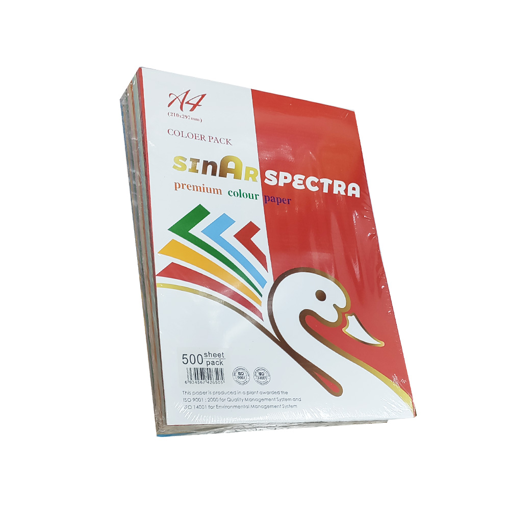 ფერადი ქაღალდი A4 - Sinarspectra - Premium Paper - 10 Color - 500 sheets pg-82256color Multiple 