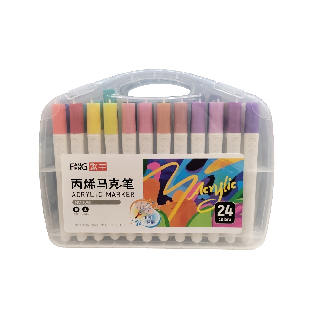ფლომასტერების ნაკრები - აკრილი - 24 ფერი - Fangeng - Acrylic Markers Set - 1060 -24 colors pg-82627 
