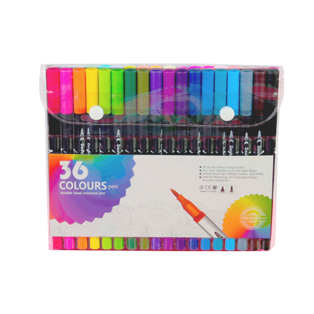 ფლომასტერების ნაკრები - 36 ცალი - Luli - Double Head Colored Pen Set - 001-36 pcs pg-82629 