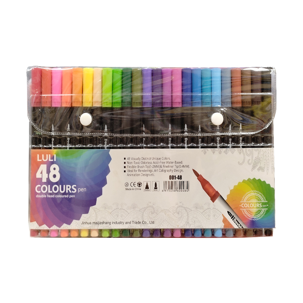 ფლომასტერების ნაკრები - 48 ცალი - Luli - Double Head Colored Pen Set - 001-48 pcs pg-82631 