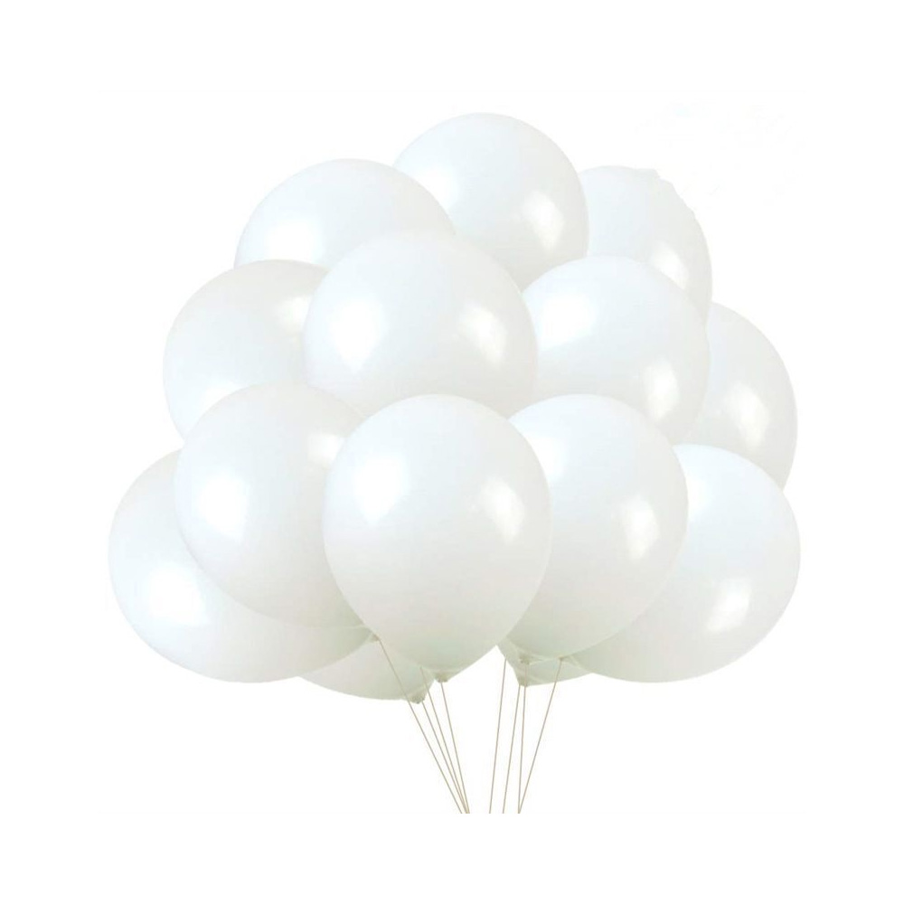 ბუშტების ნაკრები - Shuangxing - Balloons Set - ball-4-white - 100 pcs - 12'' pg-82644 