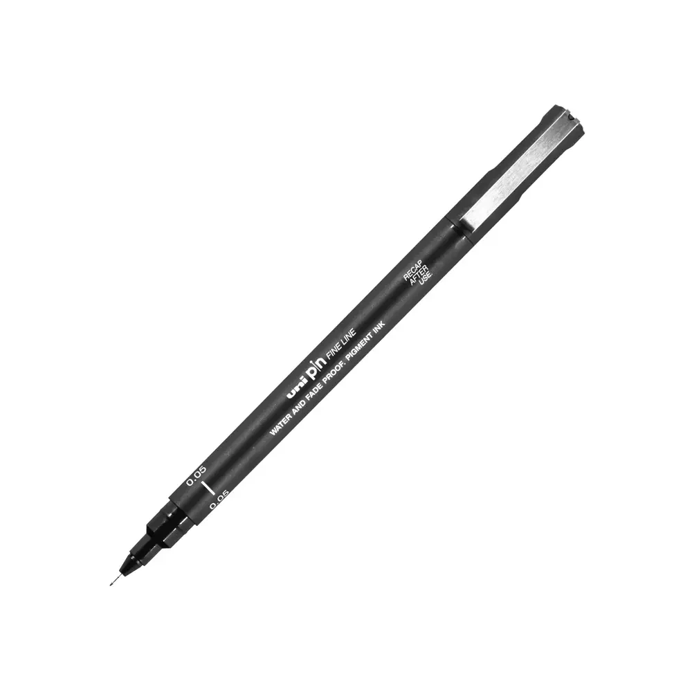Uni Pin - Fine Line Drawing Pen - 0.05 mm - კალამი ხატვისა და ჩანახატისთვის pg-82864color შავი 