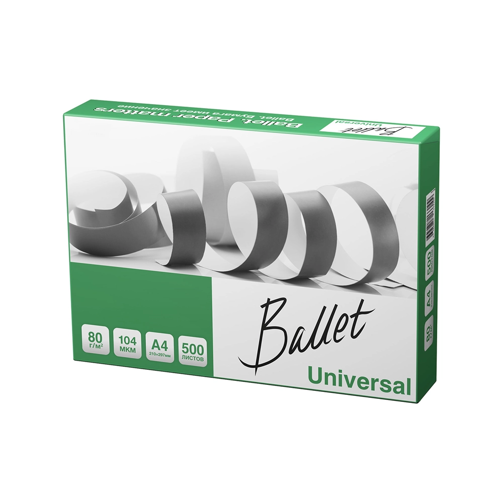 საოფისე ქაღალდი - Ballet Universal A4 - 80გრ - 500 ფ. pg-05680color თეთრი 