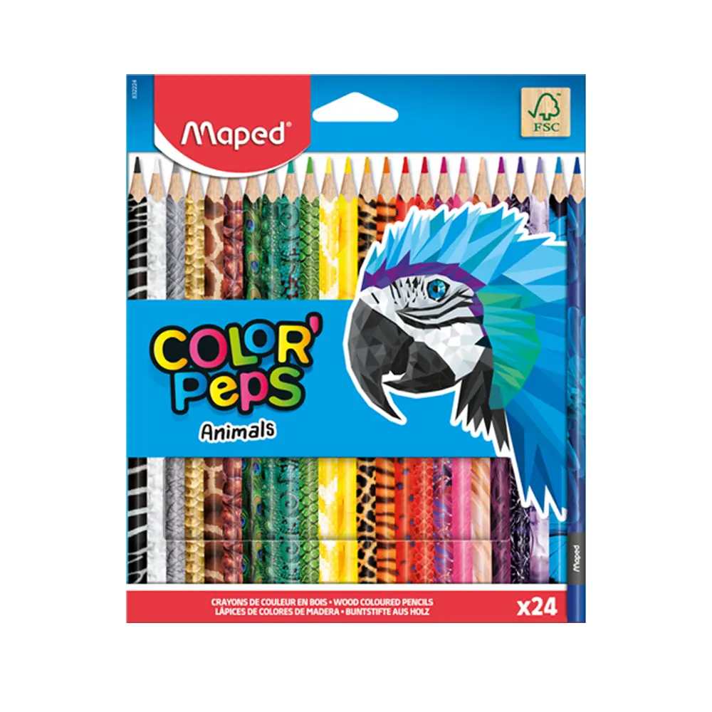 Maped - 832224 - Pencil Colorpeps x24 Animal - ფერადი ფანქრების ნაკრები mp-832224 pg-83503 