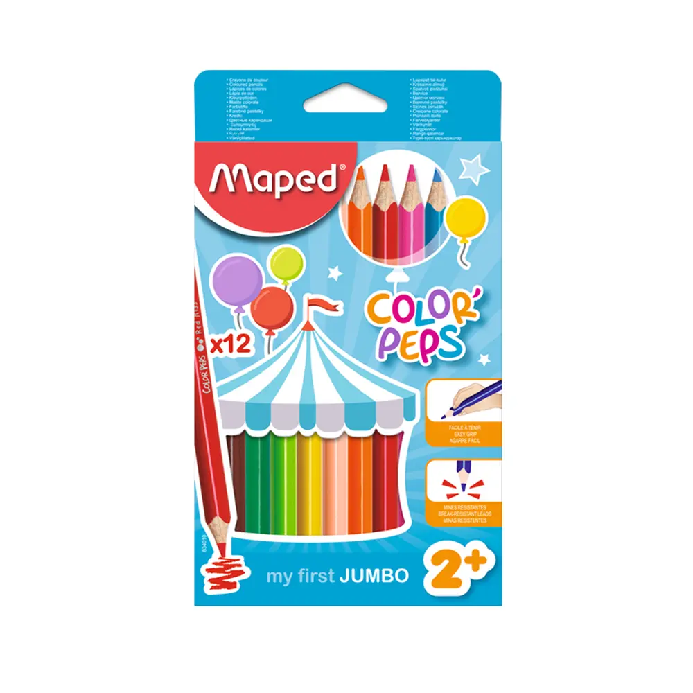 Maped - 834010 - Coloured Pencils Jumbo x12 - ფერადი ფანქრების ნაკრები mp-834010 pg-83505 