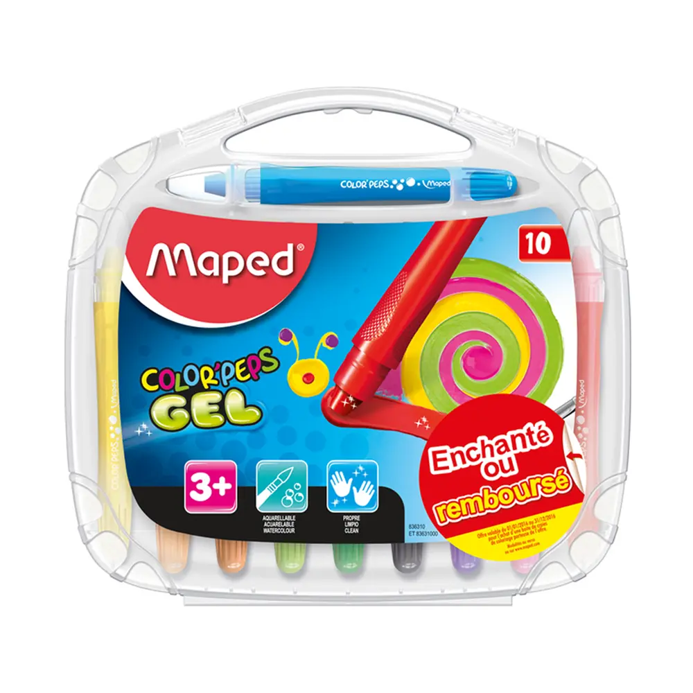 Maped - 836310 - Gel Crayon Color Peps x10 Plast Box - პასტელი mp-836310 pg-83506 