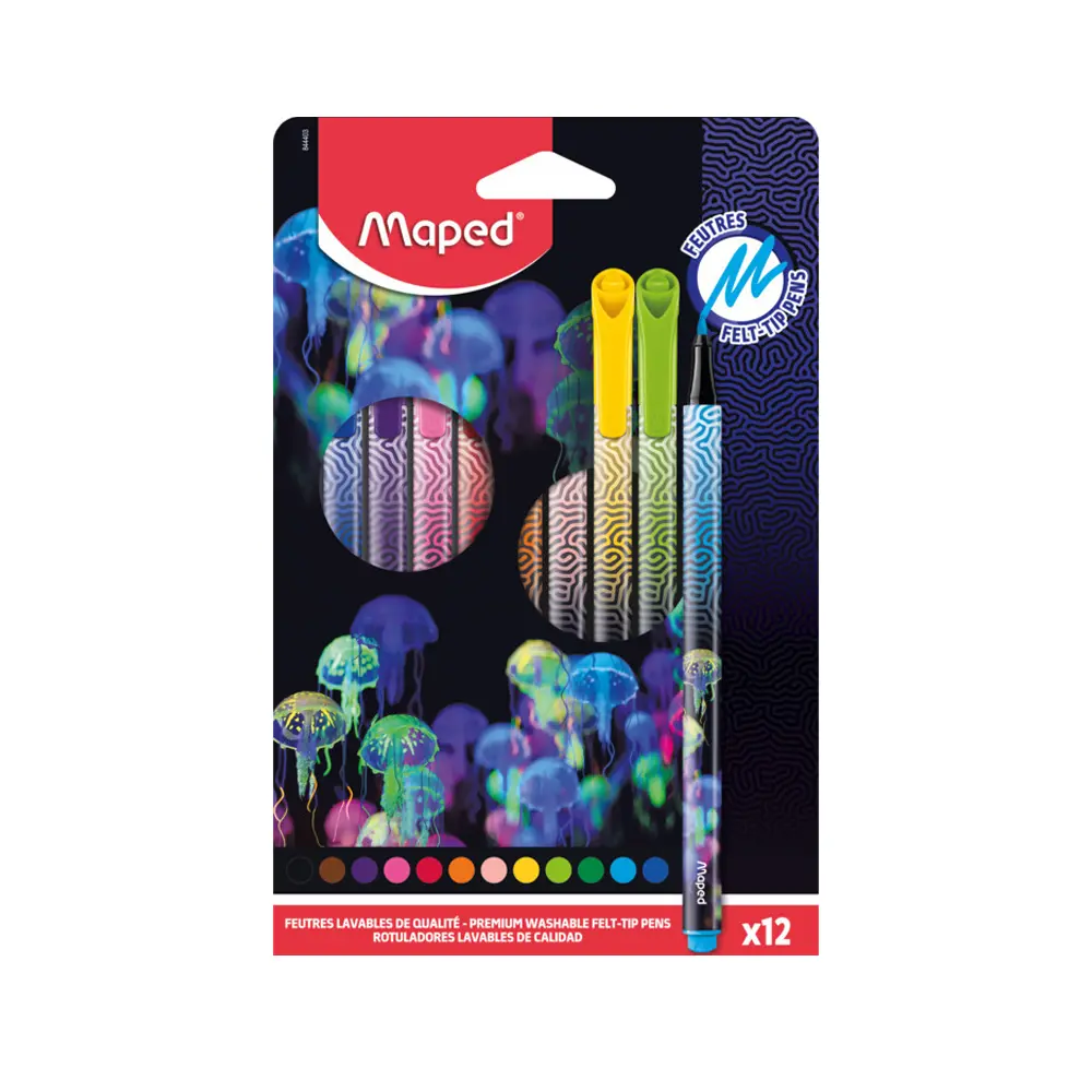 Maped - 844403 - Felt Tips Deepsea Paradise x12 - ფერადი ფლომასტერების ნაკრები mp-844403 pg-83507 