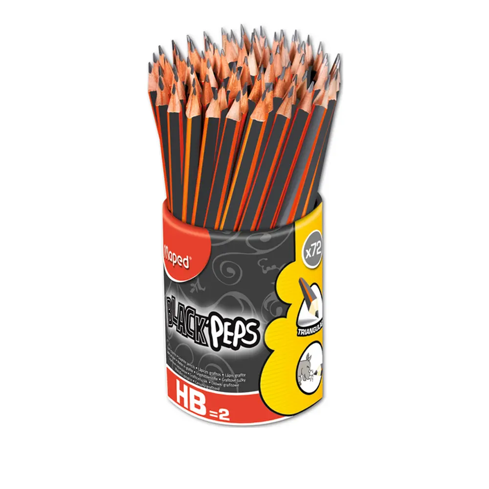 Maped - 851759 - Graphite Pencils Eraser End Hbx72 Pot - ფანქარი გრაფიტის (შავი) mp-851759 pg-83512 