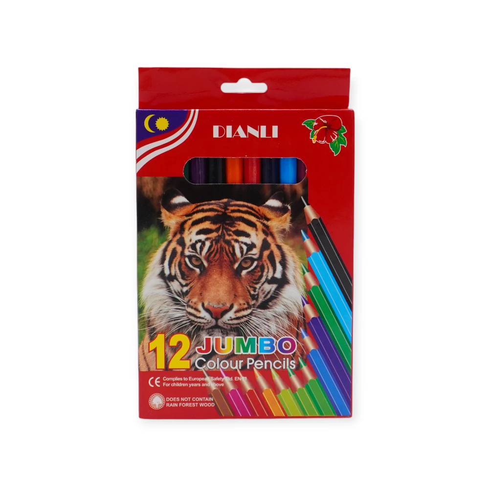 Color Pencils Set - 0712 - 12 color - ფერადი ფანქარი 12 ფერიანი ჯუმბო pg-83596 