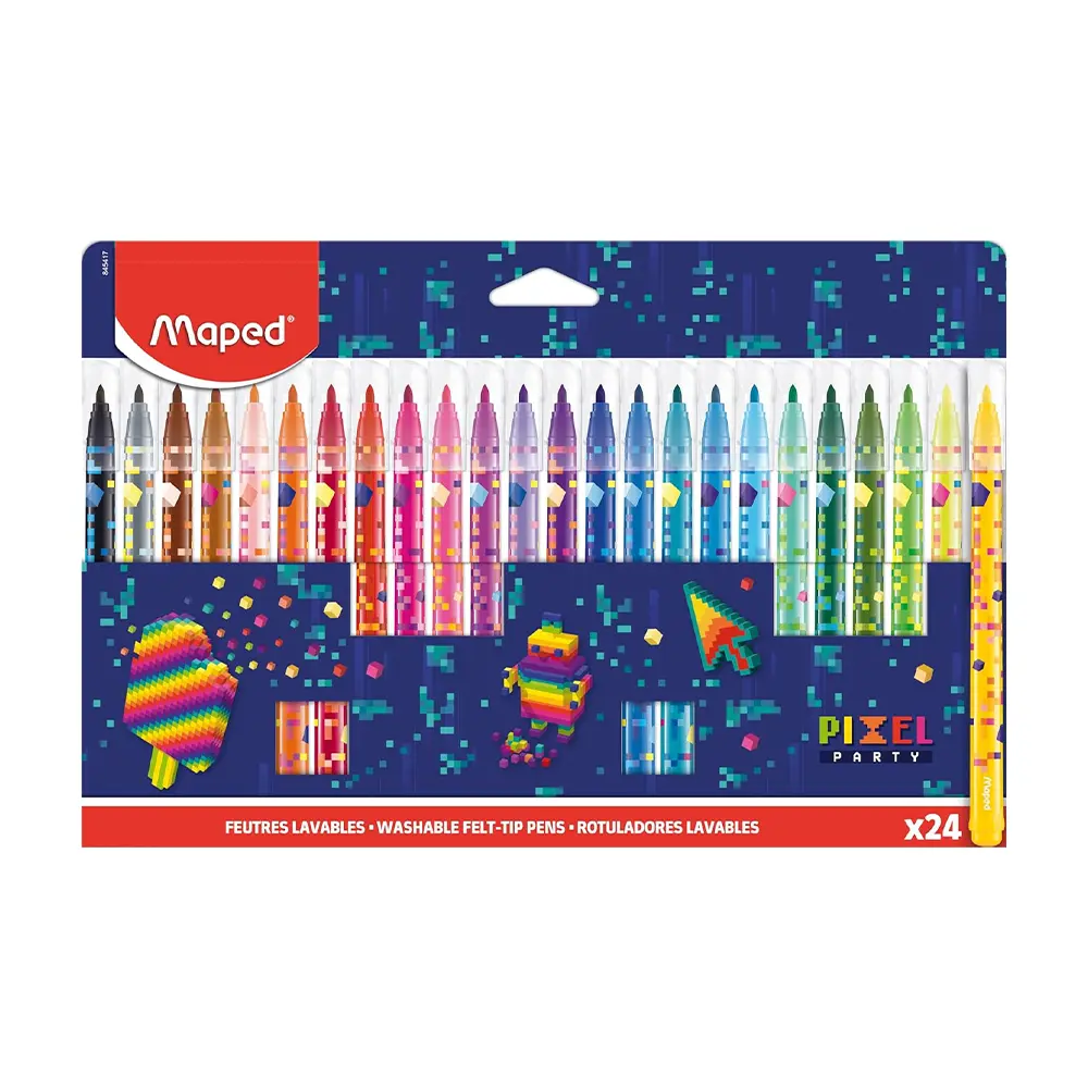 Maped - 845417 - Felt Tips Pixel Party X24 - ფლომასტერი pg-83806color მრავალფერიანი 