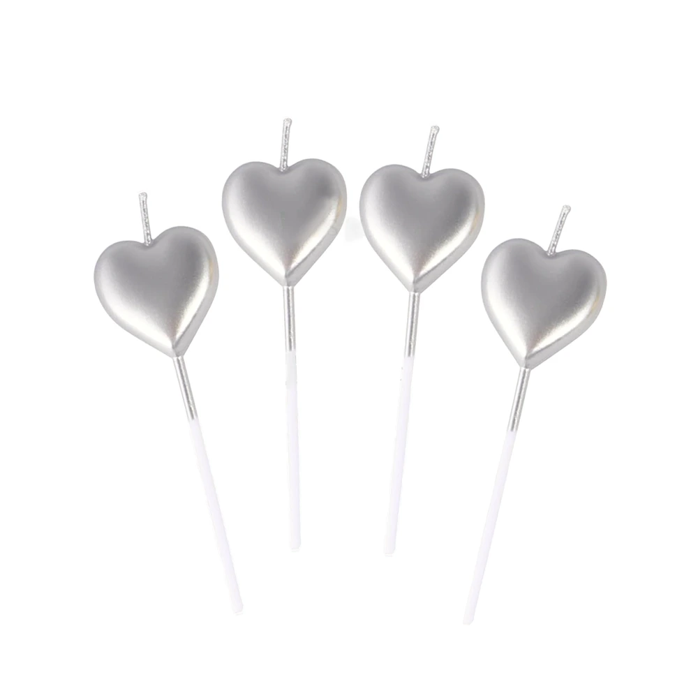 სადღესასწაულო სანთელი (გული) sant-04SQ-2-silver pg-83966 