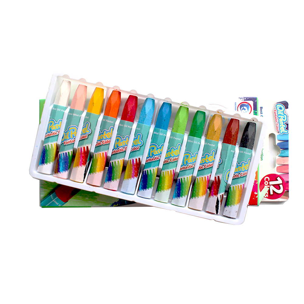 პასტელების ნაკრები - Oil Pastels Set 12 Colors -  1006-12 pg-70150  color Multiple 