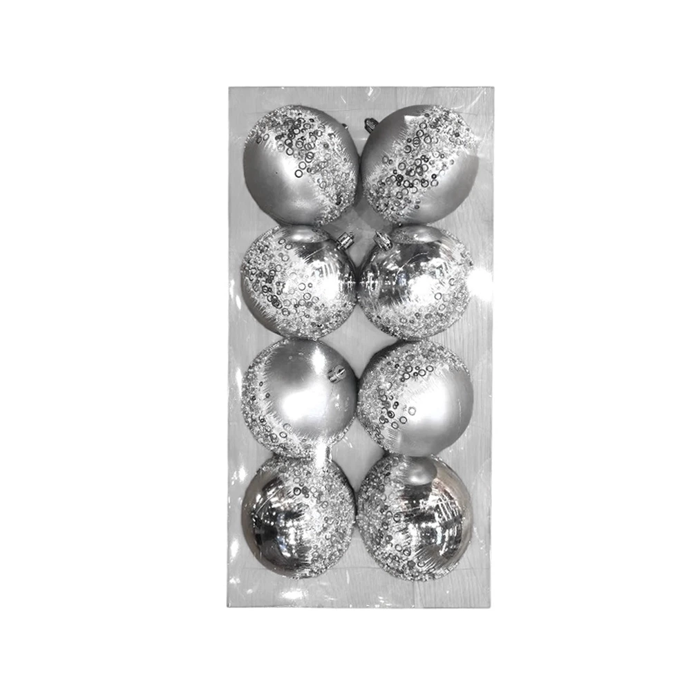Christmas Tree Decoration - XOX-LR1008 - ნაძვისხის სათამაშო ბურთები pg-85048color ვერცხლისფერი 