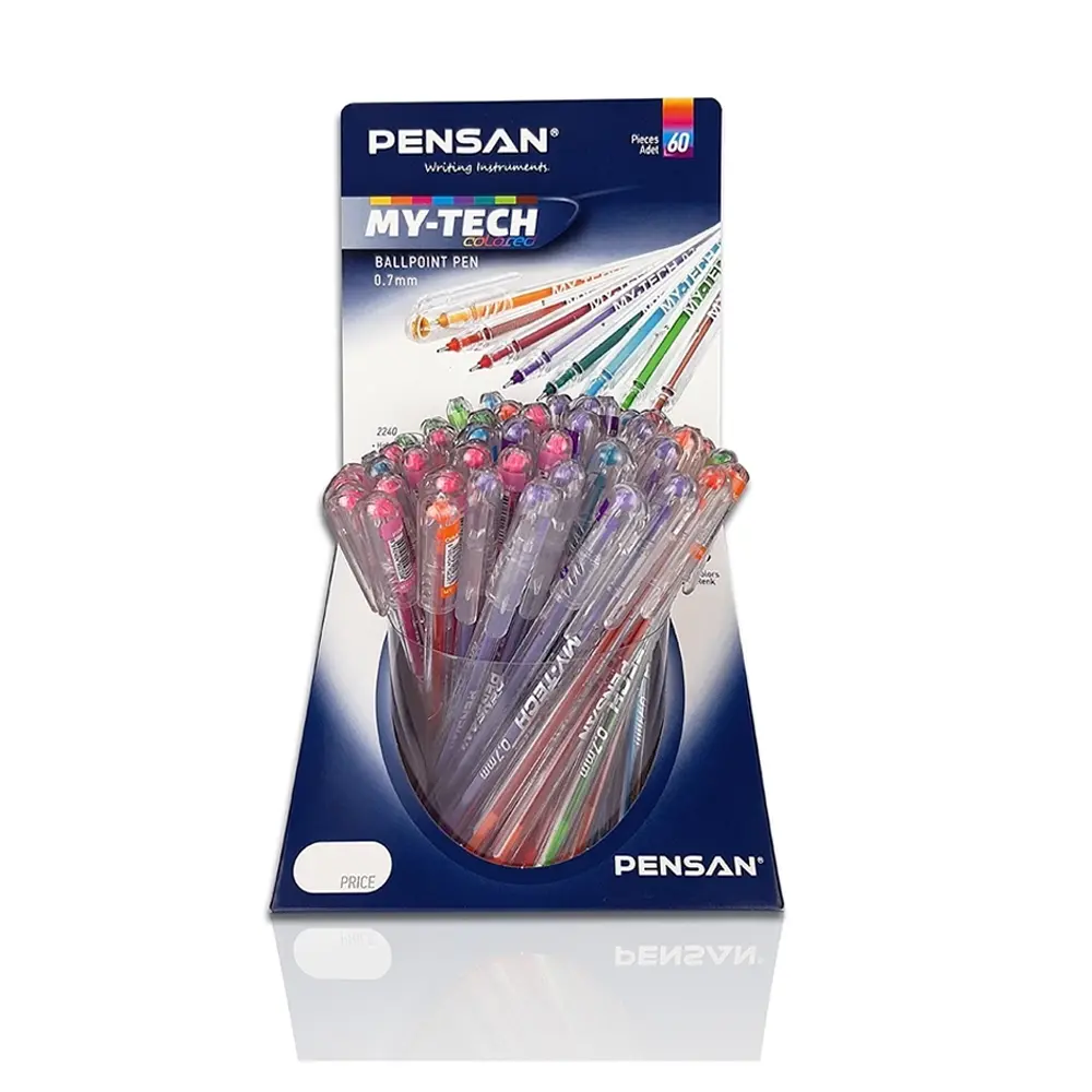 PENSAN - 2240 s60-8 - My Tech Pen - კალამი ბურთულიანი 0,7mm - 8 ფერი pg-85087color მრავალფერიანი 
