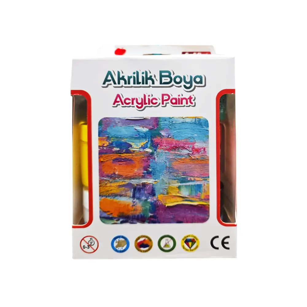 RED APPLE - RA50-6 - Acrylic Paint - აკრილი - 6x50ml pg-85103color მრავალფერიანი 