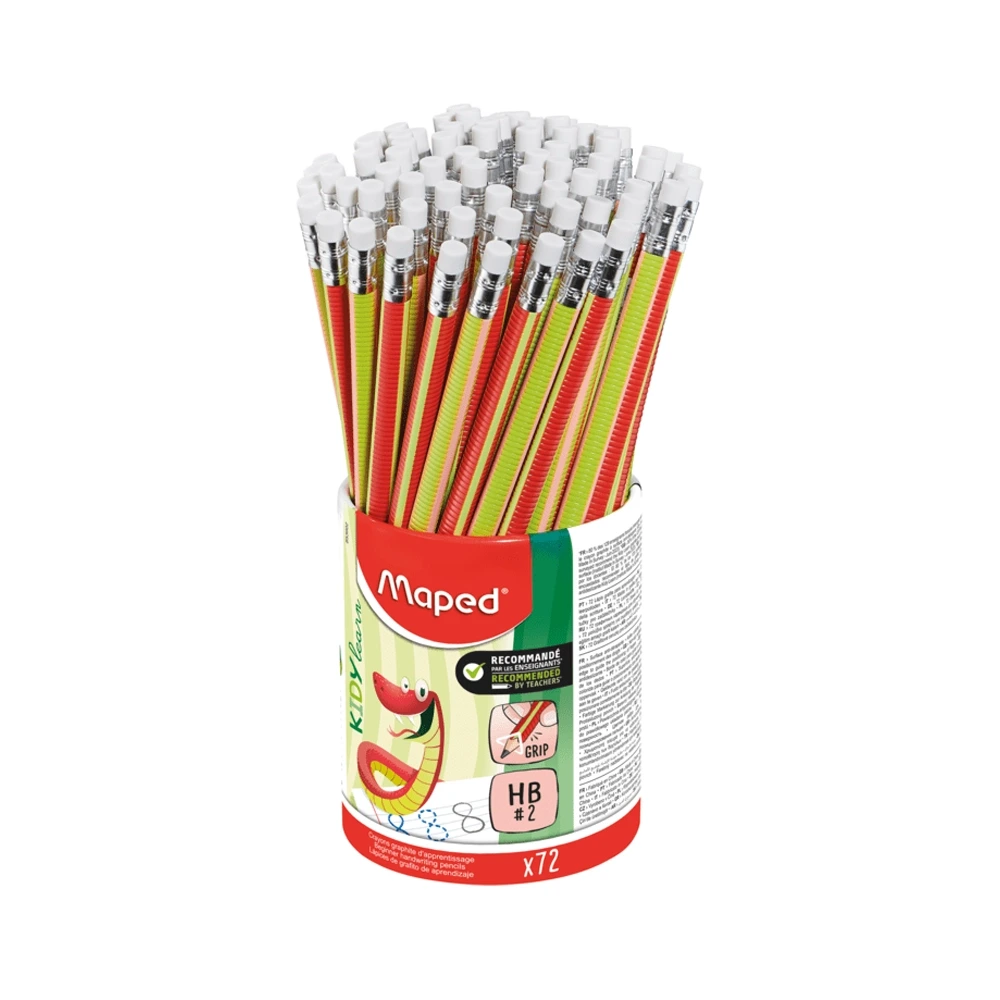 Maped mp-853602 - Kidy Learn - გრაფიტის (შავი) ფანქარი HB საშლელით pg-85135 