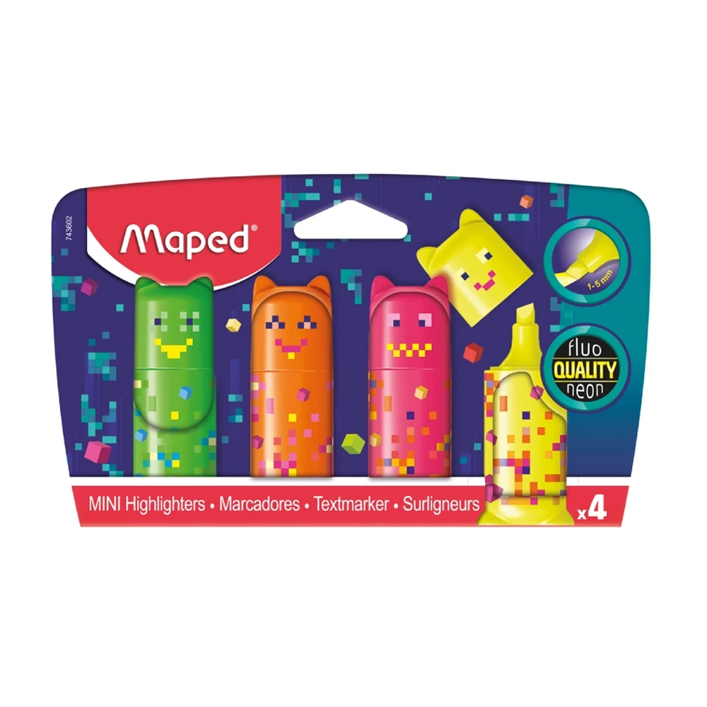 Maped - 743602 - FluoPeps - Pixel Party - ტექსტის მოსანიშნი მარკერი pg-85141 