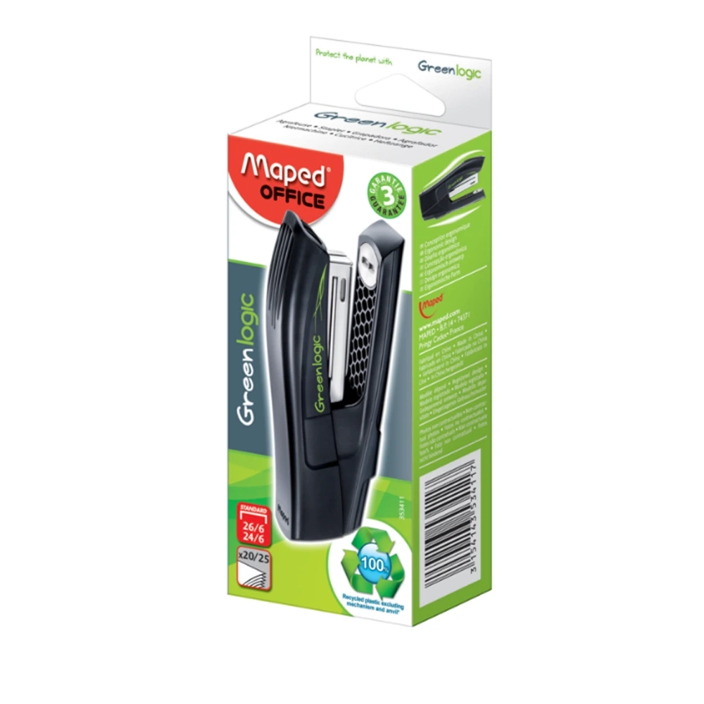 Maped - 353411 - Stapler Greenlogic Hs 24/6-26/6 - სტეპლერი pg-85159color შავი 
