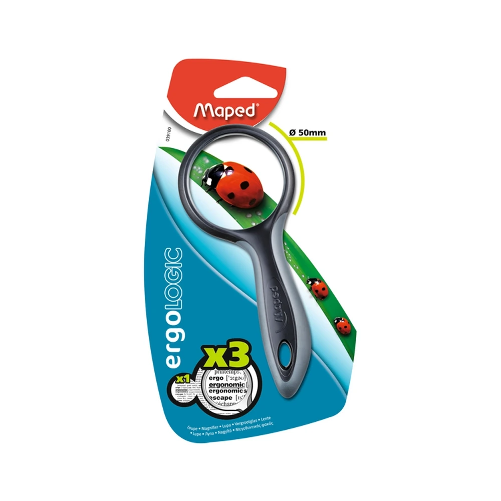 Maped - 039100 - ErgoLOGIC Magnifiers 50Mm Blister - გამადიდებელი შუშა 50მმ pg-85161color შავი 