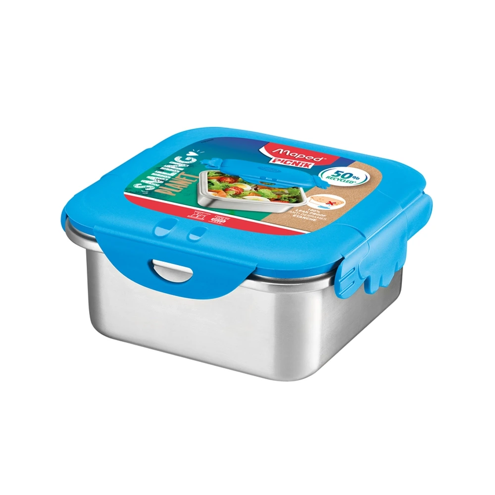 Maped - 872503 - Smiling Planet - Lunch Box 1l - უჟანგავი ფოლადის ლანჩ-ბოქსი - 1ლ - ლურჯი pg-85165color ლურჯი 