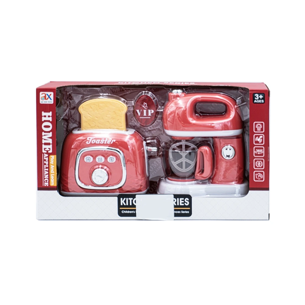 Toy - 6864A - Mixer + Toaster Set - სათამაშო მიქსერი + ტოსტერი pg-85256color ვარდისფერი 