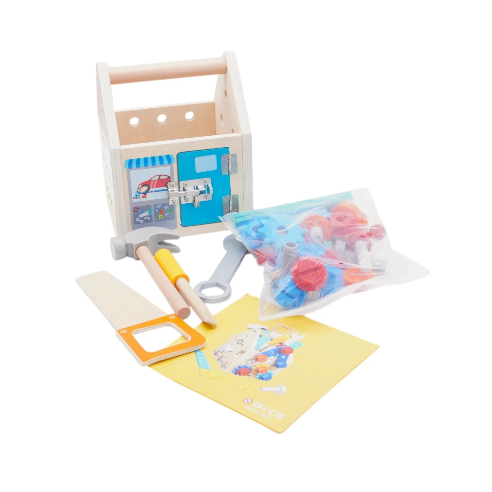 Wood Toy - D9143-26 - Tool Basket - ხის სათამაშო ხელსაწყოების ნაკრები pg-85592 