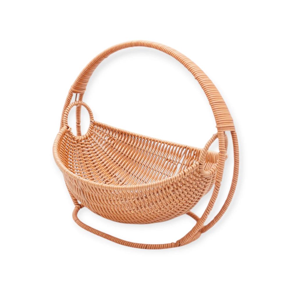 Wicker Basket - 9304-25 - PVC - მოწნული კალათი pg-85679color ბეჟი 