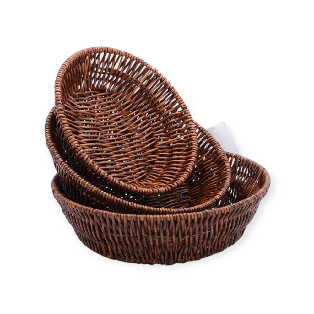 Wicker Basket - 9304-27 - მოწნული კალათი - PVC pg-85681color ყავისფერი 