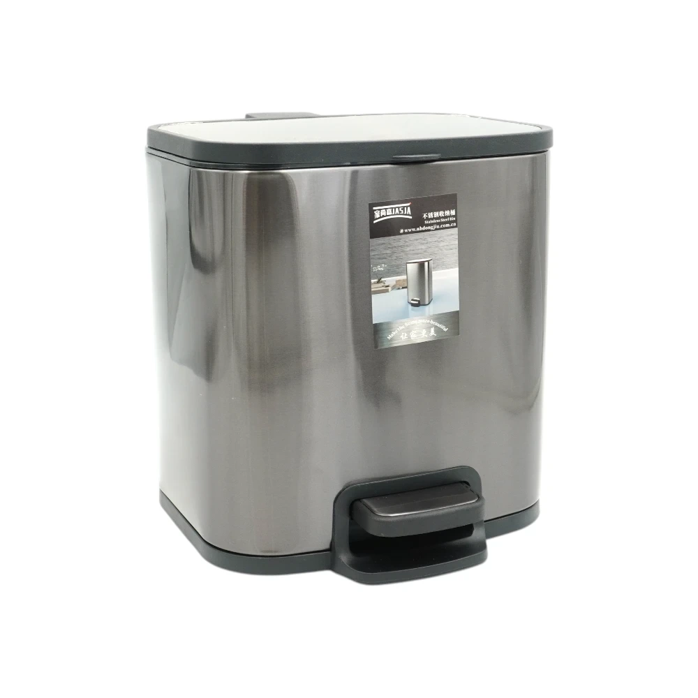 Trash Bin - DF248(10L) - მეტალის ნაგვის ურნა - 10 ლიტრიანი pg-85727color ვერცხლისფერი 