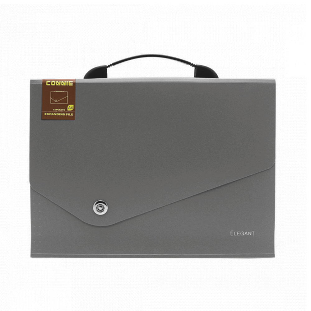 საქაღალდე - პოლიმერული ჩანთა - Conniei - Fashion File Holder A4 - gray pg-79655color Gray 