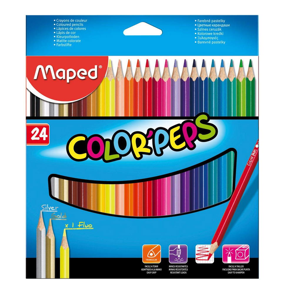 ფერადი ფანქარების ნაკრები - MAPED - 183224 - Color Peps Star - 24pcs pg-03254 by Maped  
