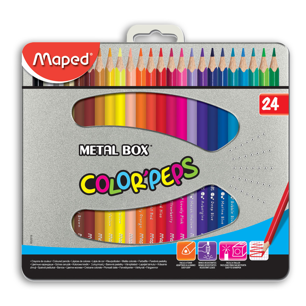 ფერადი ფანქარების ნაკრები - MAPED 832016 Color Peps Star, 24 colors pg-03255color Multiple 