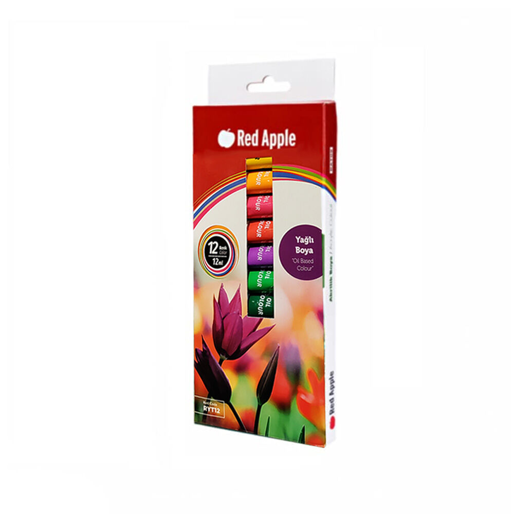 RED APPLE - RYT12 - Oil Paint - ზეთის საღებავი 12x12ml pg-79929color მრავალფერიანი 