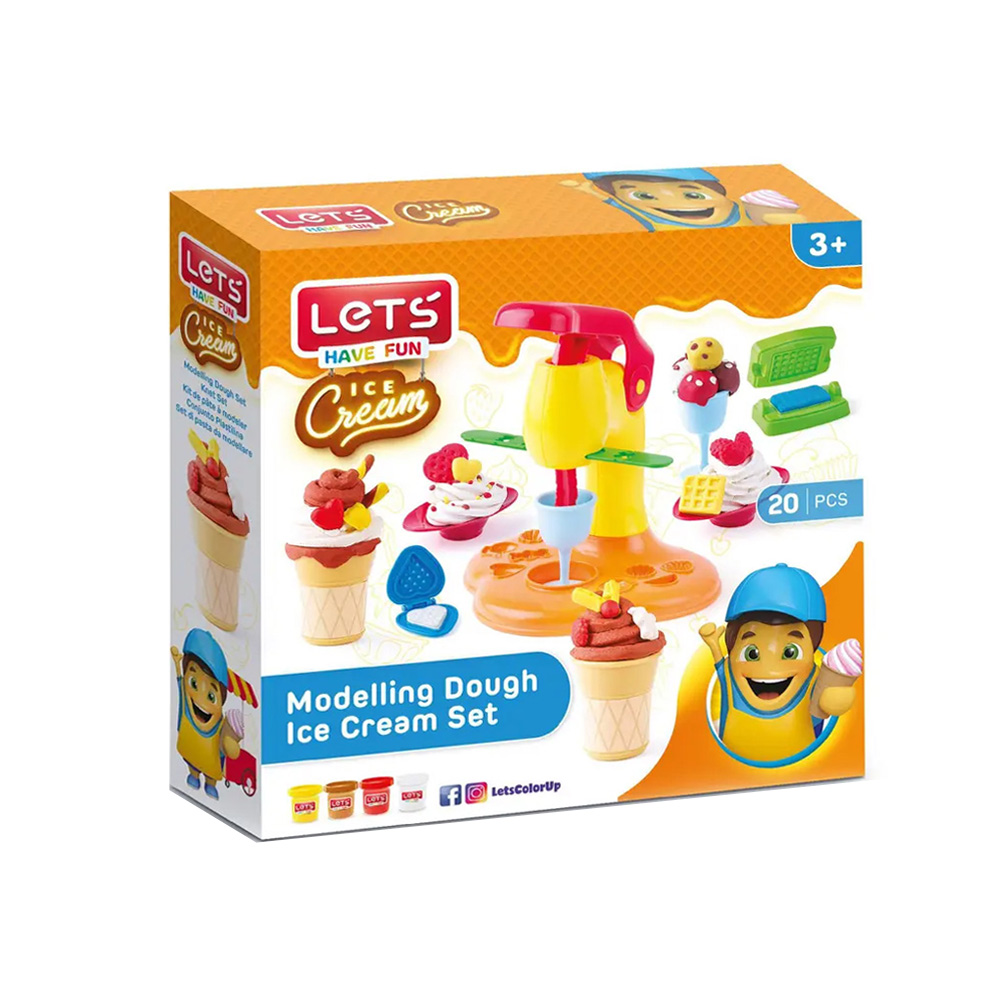 LETS L-8493 - Play Dough - Ice Cream - პლასტელინის ნაკრები - 4 ფერი pg-79974color Multiple 