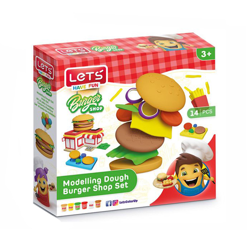 LETS L-9003 - Play Dough - Burger - პლასტელინის ნაკრები - 6 ფერი pg-79983color Multiple 